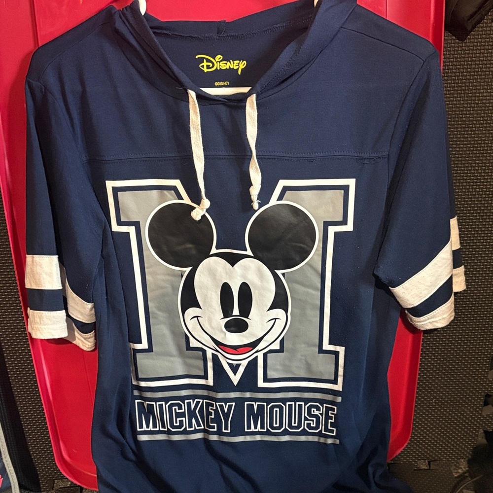 Disney Navy and White Mickey Mouse Hoodie Shirt for Kids